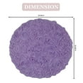 thumbnail image 3 of Home Weavers Modesto Collection 100% Cotton Tufted Round Round Bath Rugs, Extra Soft and Absorbent Round Bath Rugs, Non-Slip Round Bath Mats, Machine Washable 30" Round, Purple, 3 of 5