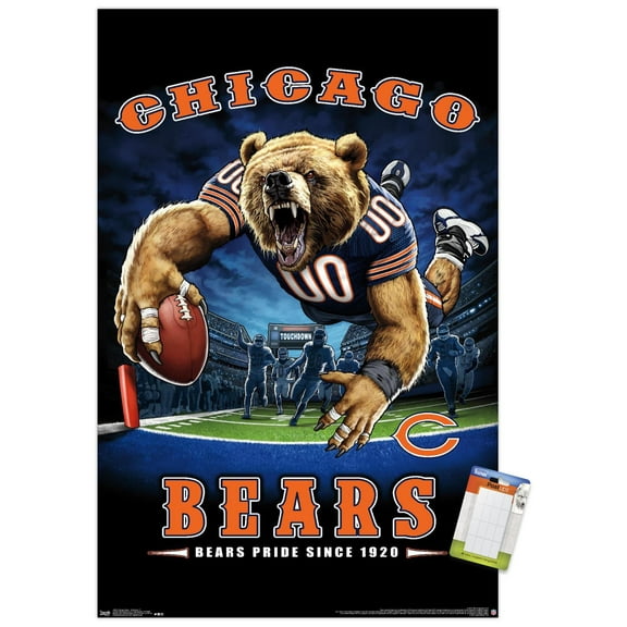NFL Chicago Bears - End Zone 17 Wall Poster, 14.725" x 22.375"