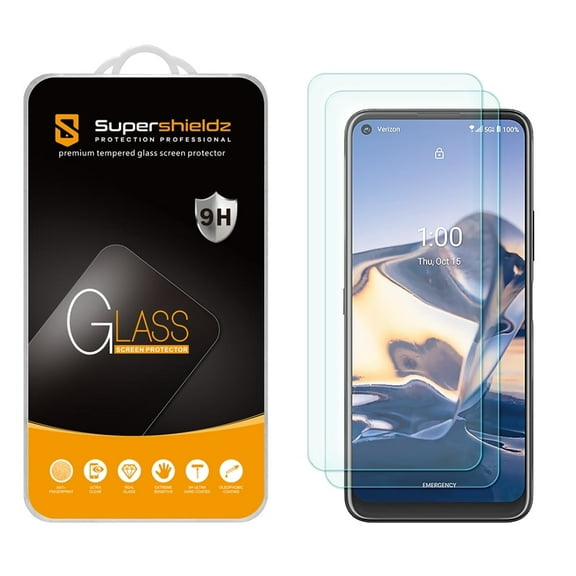 [2-Pack] Supershieldz for Nokia 8 V 5G UW Tempered Glass Screen Protector, Anti-Scratch, Anti-Fingerprint, Bubble Free