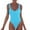 Blue, variant on Solid Color Diy Casual One Piece Swimsuit Beach Swimsuit Pink Tankini Swimsuits For Women