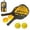 Yellow, variant on Wooden Pickleball Paddles Set Of 2 With 4 Balls Package Bag