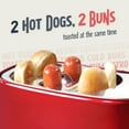 thumbnail image 4 of Nostalgia Retro Hot Dog Toaster Oven and Bread Toaster with Mini Tongs, Red, 4 of 8