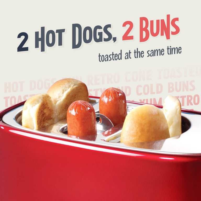 Nostalgia, Hot Dog Toaster, 2-Slot, Removable Hot Dog Cage