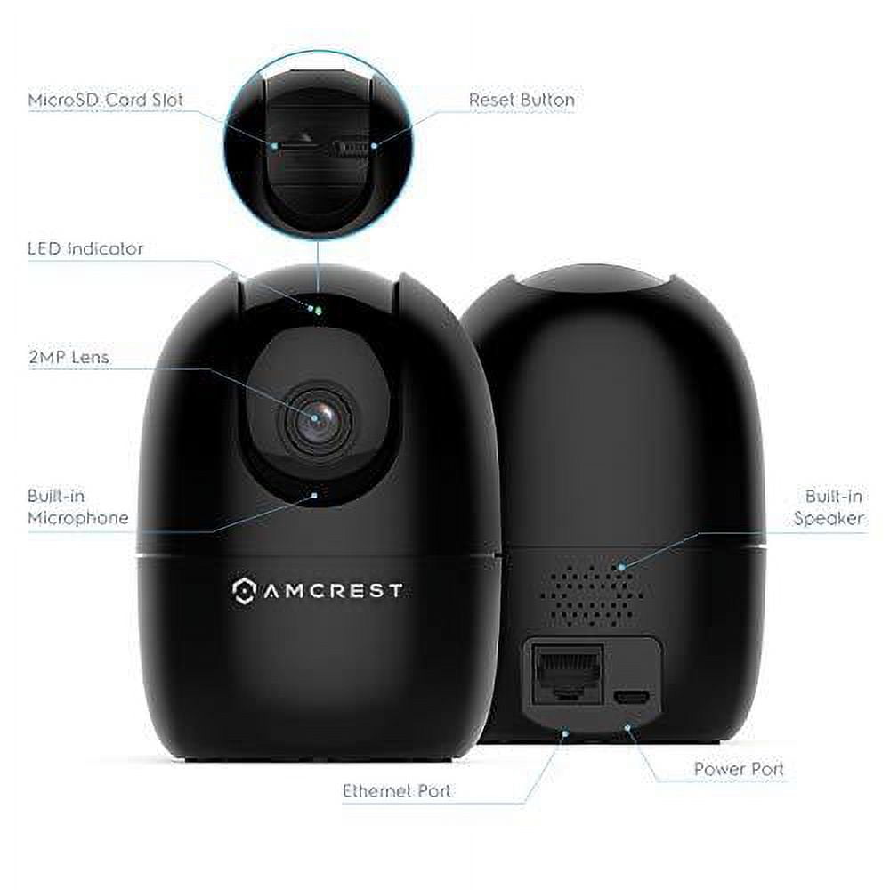 Amcrest 1080P WiFi Camera Indoor, Nanny Cam, Dog Camera, Sound & Baby Monitor, Human & Pet Detection, Motion-Tracking, w/ 2-Way Audio, Phone App, Pan/Tilt Wireless IP Camera, Night Vision, Smart Home
