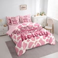 thumbnail image 3 of Homewish Cowgirl Hat Twin Bedding Sets 7-Piece for Kids Children Teens,Leopard Print Bedding Comforter Set Microfiber,Pink Bling Glitter Breathable Sheet Sets,Luxury Bedroom Decor,Reversible, 3 of 8