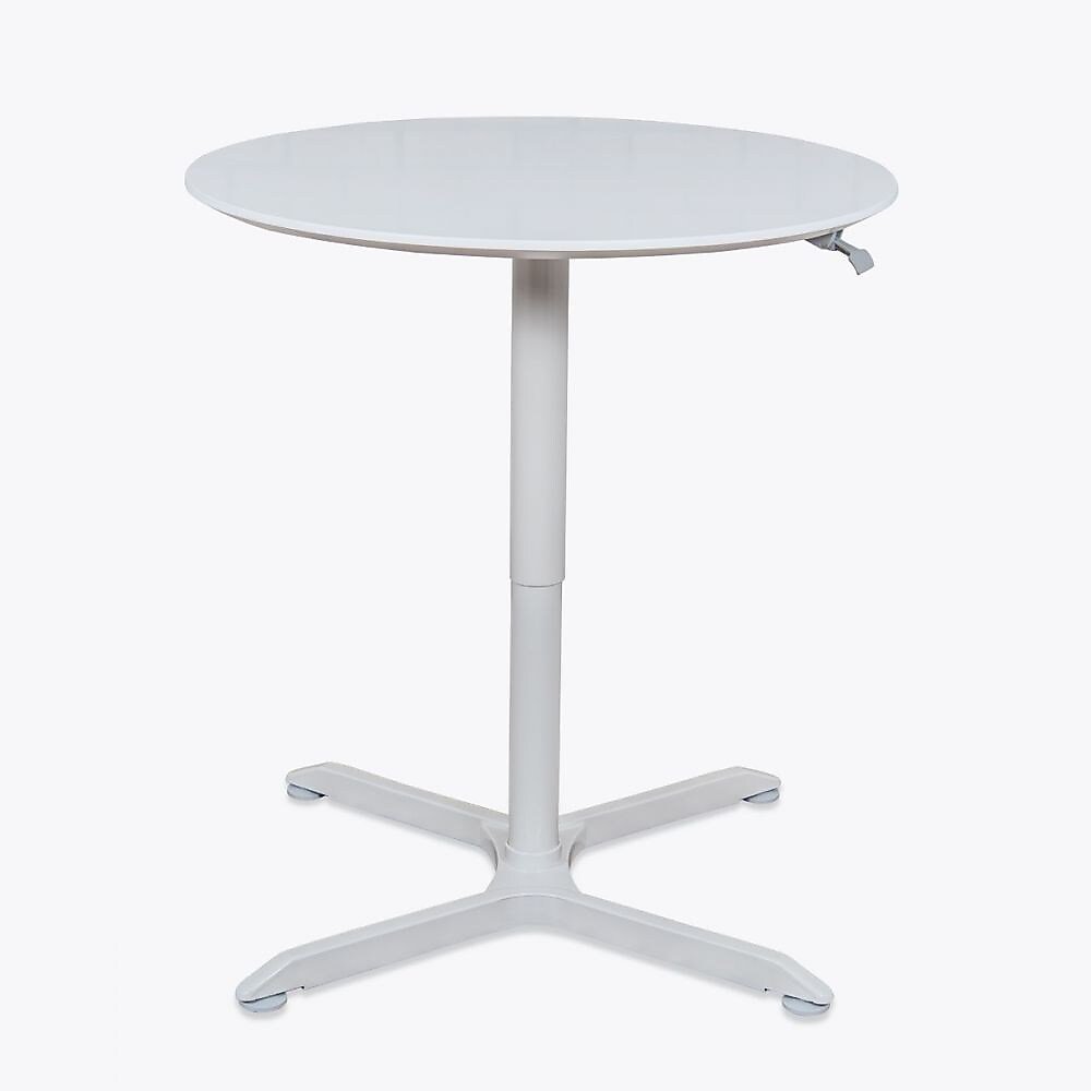 Luxor 36 Round Height Adjustable Café Table White LXPNADJ36RD