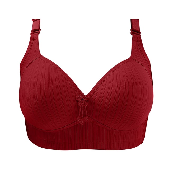 Clearance Sale 2025 Bra Women Clearance Lace Back Button Shaping Cup Adjustable Shoulder Strap Large Size Bra