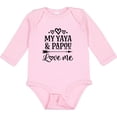 thumbnail image 3 of Inktastic My Yaya and Papou Love Me Girls Long Sleeve Baby Bodysuit, 3 of 5