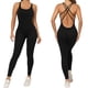 thumbnail image 1 of Mono deportivo sin espalda con cruce en la espalda para mujer Mono de yoga Ropa deportiva Cintura elástica, 1 of 1