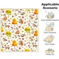 thumbnail image 6 of Fall Throw Blanket, Fall Decor Blanket, Autumn Maple Leaves Trees Animals Cute Fox Squirrel Hedgehog Rabbit Bird Mushroom Soft Cozy Lightweight Throw Blanket for Couch Bed Sofa Decor 50"x60", 6 of 6