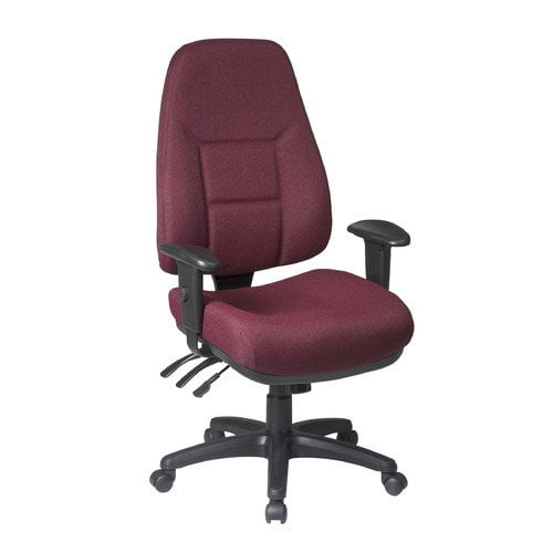 Office Star Products Worksmart High Back Office Chair with 2 Way Adjustable Arms