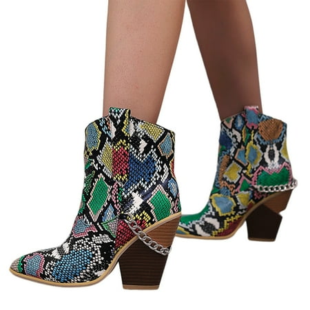 

Cowboy BootS for Women Cowgirl Ankle Boots Western Stitched Boots Pointed Toe Low Heel Short Ankle Booties Cowgirl Booties