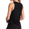 thumbnail image 3 of Nlife Women Sleeveless Mesh Split Back Solid Color Yoga Tank Top, 3 of 4