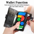 thumbnail image 2 of Case for Google Pixel 5a 5G Cover Leather Wallet Folio Case Book Design Flip Magnetic Closure - Black, 2 of 5