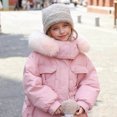 thumbnail image 7 of Kids Padded Parka Coats Girls Hooded Jacket Warm Winter Outerwear Waist Mid Length Thermal School Overcoat for Toddler Teen Girls Pink 5-6Years, 7 of 7