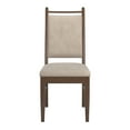 thumbnail image 4 of Weston Home Alta Wood Finish Beige Fabric Dining Chair, Set of 2, Walnut, 4 of 8
