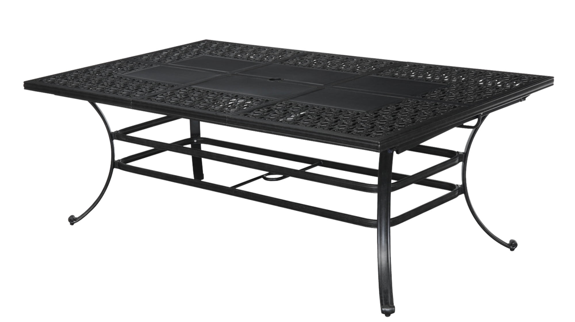 Emerald Home Versailles Onyx 134" Outdoor Dining Table with Self
