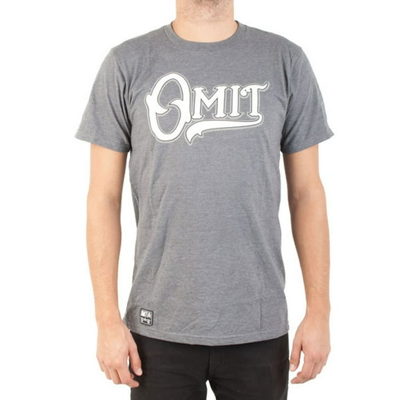 Omit - Script Charcoal T-Shirt - Large