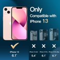 thumbnail image 2 of wqlpp-3 in 1 Magnetic Case for iPhone 13 6.1-Inch with 2 Pack Tempered Glass Screen Protectors, Compatible with MagSafe, Shockproof Bumper Phone Cover (Pink), 2 of 4