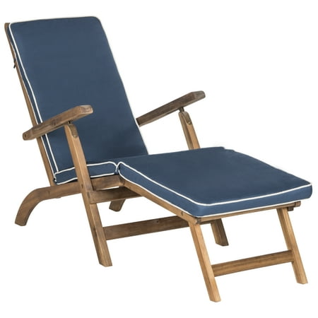 - Safavieh Palmdale Outdoor Modern Foldable Lounge Chair with Cushion