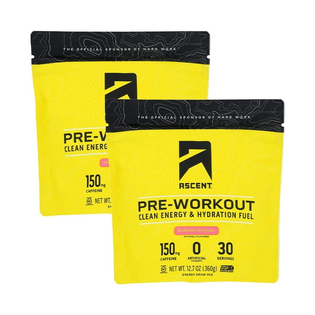 Ascent Pre Workout Powder for Men & Women with Caffeine & Electrolytes