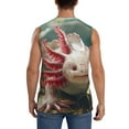 thumbnail image 4 of KLL Colorful Axolotl Underwater Print Workout Tank Tops Gym Sleeveless Fitness Muscle Tee-3X-Large, 4 of 7