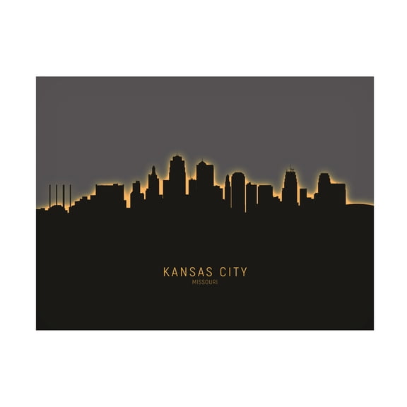 Michael Tompsett 'Kansas City Missouri Skyline Glow II' Canvas Art