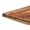 thumbnail image 3 of Taran Designs Warren 75" Solid Wood Pedestal Dining Table in Brown, 3 of 6