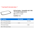 thumbnail image 2 of Oil Pan Gasket - Compatible with 1988 - 1991 Honda Prelude 2.0 Si 1989 1990, 2 of 2