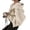 Beige L, variant on Autumn Spring Women Coat Hooded Drawstring Long Sleeves Pockets Zip-up Elastic Cuff Hem Loose Sport Hoodie Casual Daily Wear Jacket