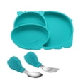 thumbnail image 1 of MasteelfCA 1 Set Baby Divided Plate Dish Baby Silicone Meal Plate Training Tableware, 1 of 8