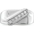 thumbnail image 4 of Sterling Silver Rhodium Plated Fancy Cz Ring (Size 9) Made In Thailand qr4439-9, 4 of 5