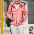 thumbnail image 2 of Viikei Winter Coats for Women Women Thick Outerwear Hooded Coat Short Slim Cotton-padded Jackets, 2 of 3