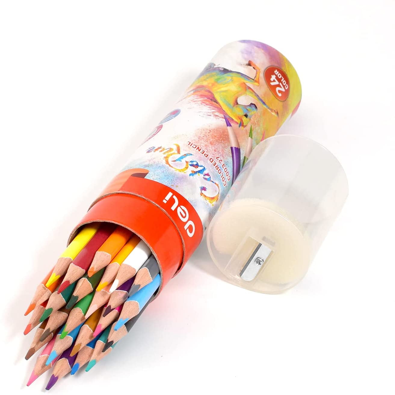 Writing Sketching Colored Pencils Soft Core Color Pencil Set for Kids Adult Coloring Books Drawing 24 Count