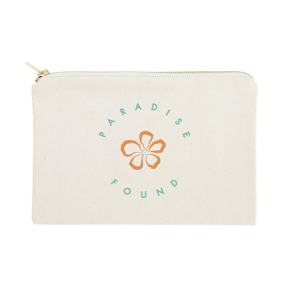 Paradise Found Cotton Canvas Cosmetic Bag