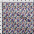 thumbnail image 4 of oneOone Viscose Jersey Bleuâtre Violet Tissu Imprimé Tissu Robe par la Cour 60 Pouces de Large, 4 of 4