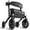 Black, variant on Helavo All Terrain Rollator Walker, 12" Pneumatic Tires, Foldable, 300 lb Capacity