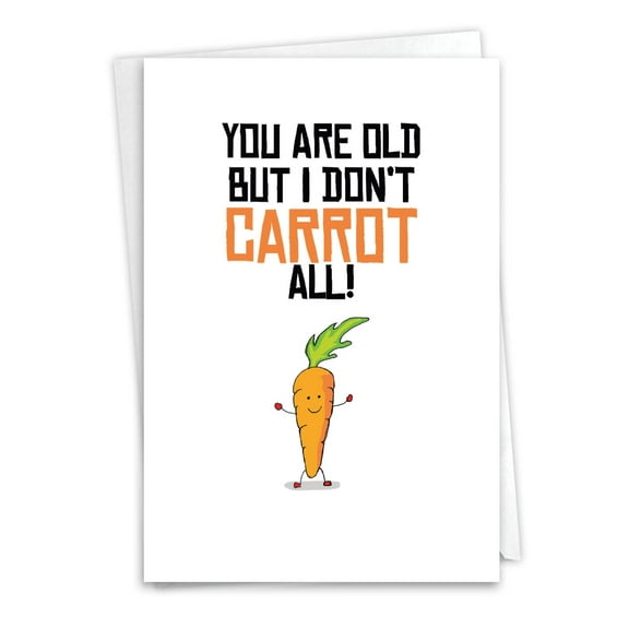 1 Birthday Card with Envelope - Puns-Carrot C6119GBDG
