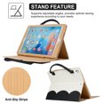 thumbnail image 2 of TECH CIRCLE Folio Case for iPad Pro/Air 10.5", iPad 9th/8th/7th Generation Case 10.2", Cute Bowknot PU Leather Protective Case with Auto Sleep Wake/Adjustable Stand Angles/Top Handle/Big Pocket, Black, 2 of 6