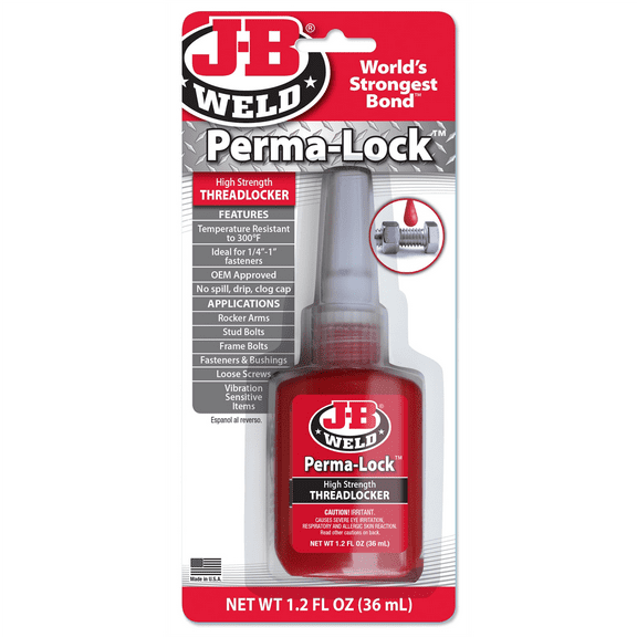 J B Weld J-B Weld 27136 Perma-Lock High Strength Threadlocker - Red - 36 ml.