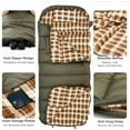 thumbnail image 5 of XXL Sleeping Bag - 90.5" x 39.4" - Green - Extra Large for Adults & Kids, 5 of 6
