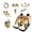 Hummingbird Sunflowers, variant on Yuyamidu Running Horse Car Interior Sets Car Front Back Seat Covers Steering Wheel Cover Seatbelt Shoulder Pad Trash Bin Rearview Mirror Cover Coasters Keychain Lipstick Holder 13pcs