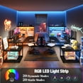 thumbnail image 4 of Enhomee  L Shaped Desk Gaming Desk with LED Light & Power Outlet 55.1 Inch Reversible L Shaped Computer Desk with Storage  Shelf, Corner Desk for Home Office Desk, Black, 4 of 9