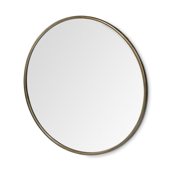 Mercana Piper II 47" Round Metal Mirror in Gold