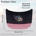 thumbnail image 6 of HUIACONG Patriotic 250th Anniversary US Flag Car Hood Cover, Stretchable Universal Fit 39.37" x 59.05" Washable Breathable Hood Protector, Auto Exterior Decor Accessory for Most Sedans & Vehicles, 6 of 7