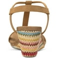 thumbnail image 4 of Style & Co Women’s Mulan Wedge Sandals Khaki Rainbow Raffia – Size 5M, 4 of 4