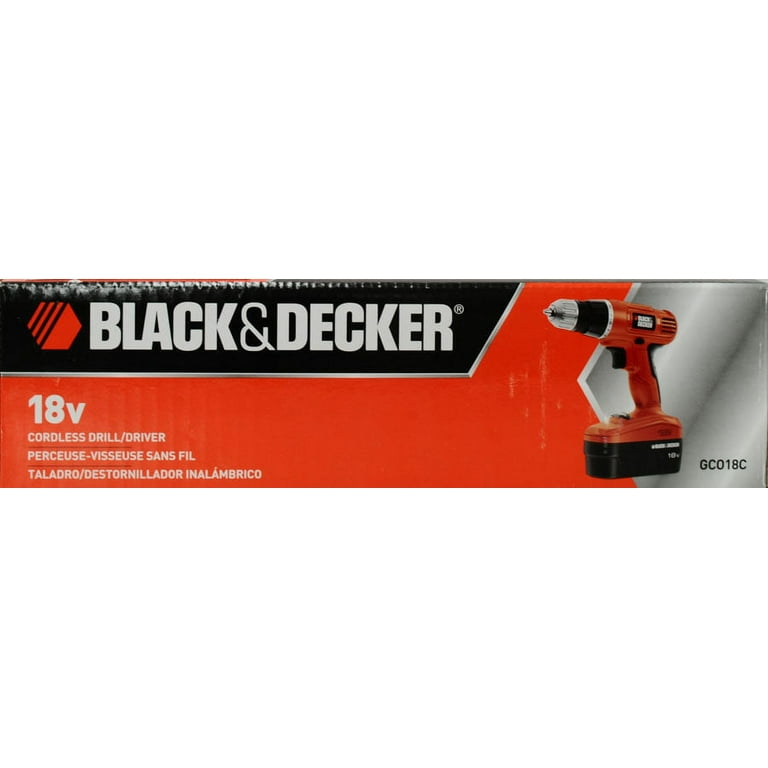 BLACK+DECKER 18-Volt Ni-Cad Cordless Drill-Driver, GC1801 