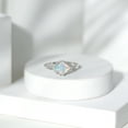 thumbnail image 4 of Rosec Jewels Natural Ethiopian Opal Engagement Ring for Women - Princess Cut Opal Diamond Ring - AAA Quality - with Jewelry Box, 14K White Gold, US 6.50, 4 of 10
