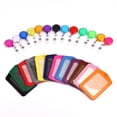 thumbnail image 6 of Meiiso Vertical Id Card Holder with Retractable Badge Type A, and Cover with Horizontal Cover Retractable Holders Certificate Chest Holder Badge Card Card Id 1 Retractable Buckle Stationery, 6 of 7
