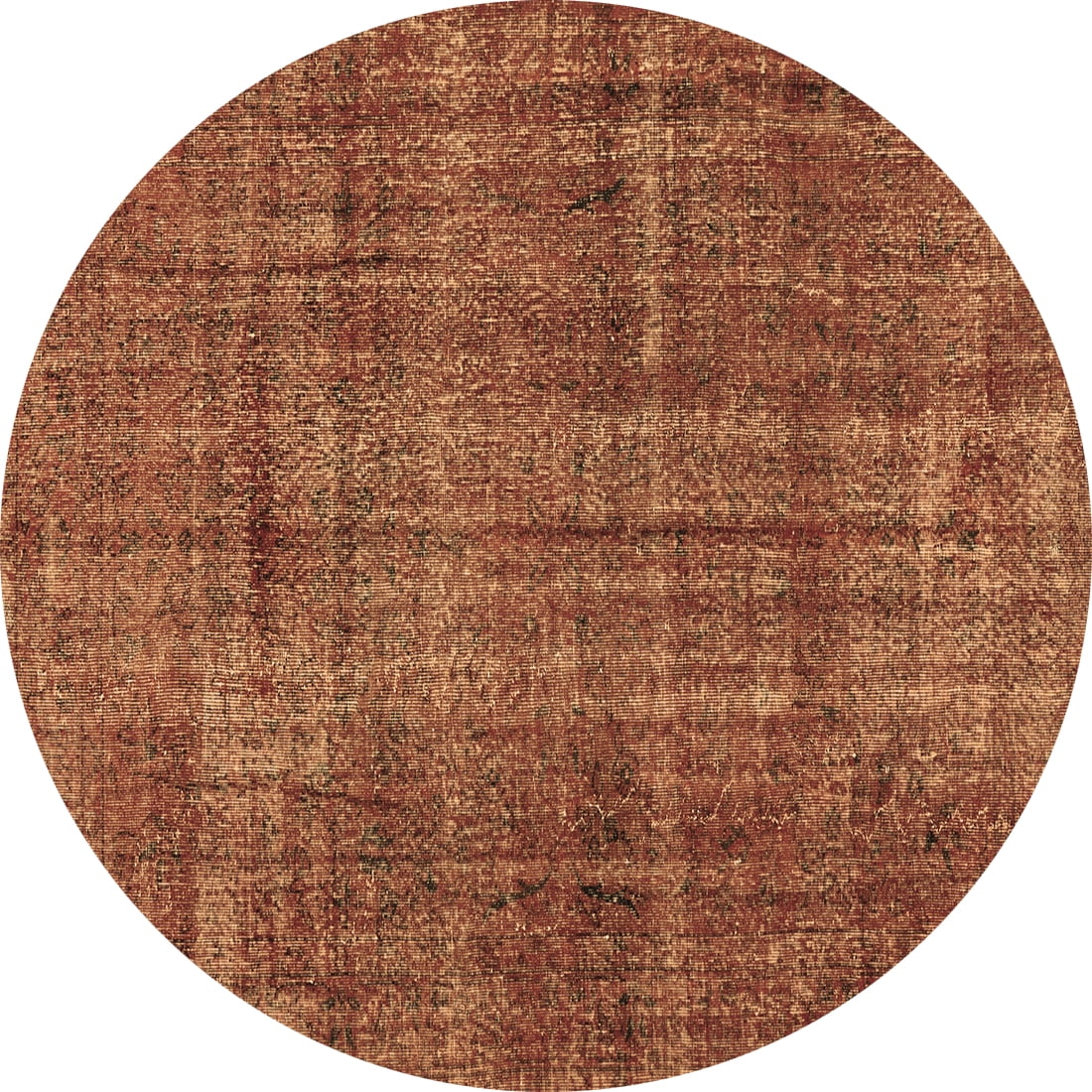 Ahgly Company Indoor Round Persian Brown Traditional Area Rugs, 4 ...